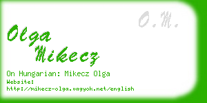 olga mikecz business card